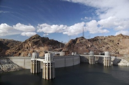 Hoover Dam from lake side
